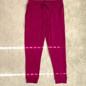 FashionNova burgundy joggers, size: L